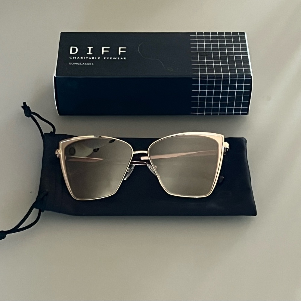 Diff Eyewear Gold Flash Brown Becky Sunglasses for Women